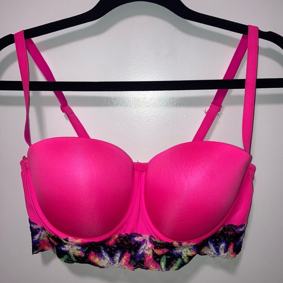 Hot Pink Balconette Bra - Picture 1 of 5